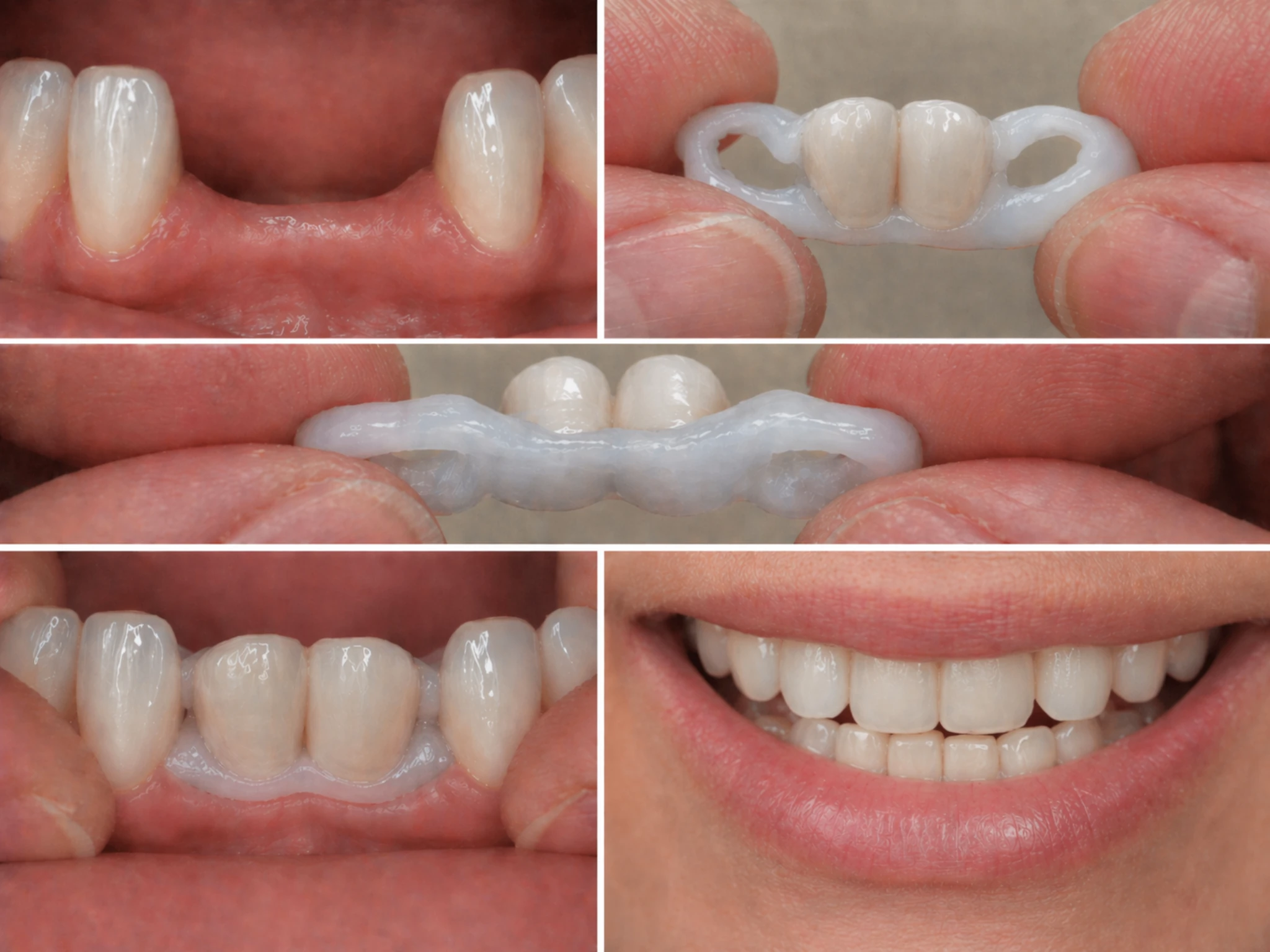 Denticor – náhrada dvou sousedních dolních zubů: pevnější můstek DentiFlex, dvě korunky a výsledek při úsměvu