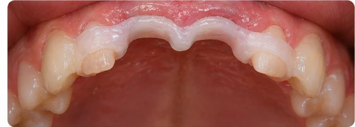 Ukázka nasazení Denticor: umístění náhrady a tvarování jejího nosiče DentiFlex · 5